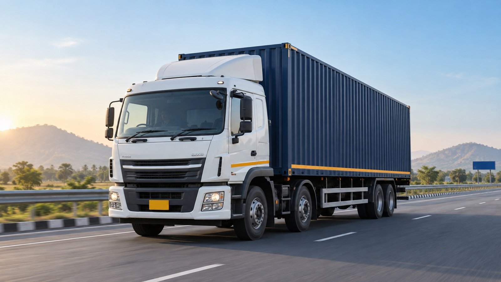 Large container truck used for full truck load transport