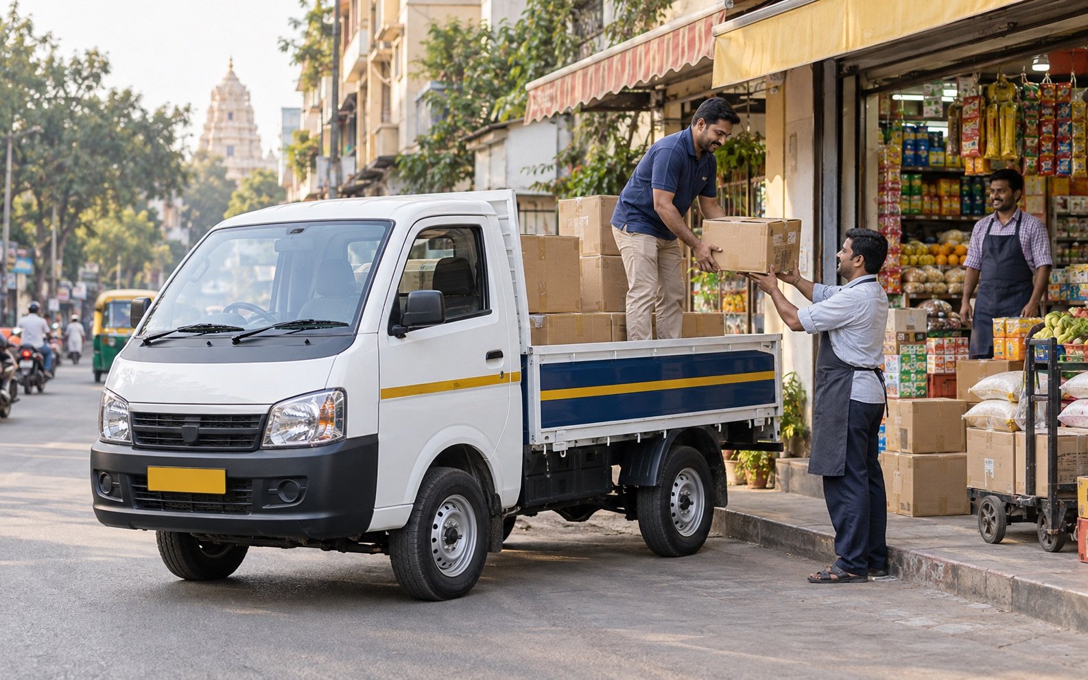 Local commercial delivery team serving an Indian market