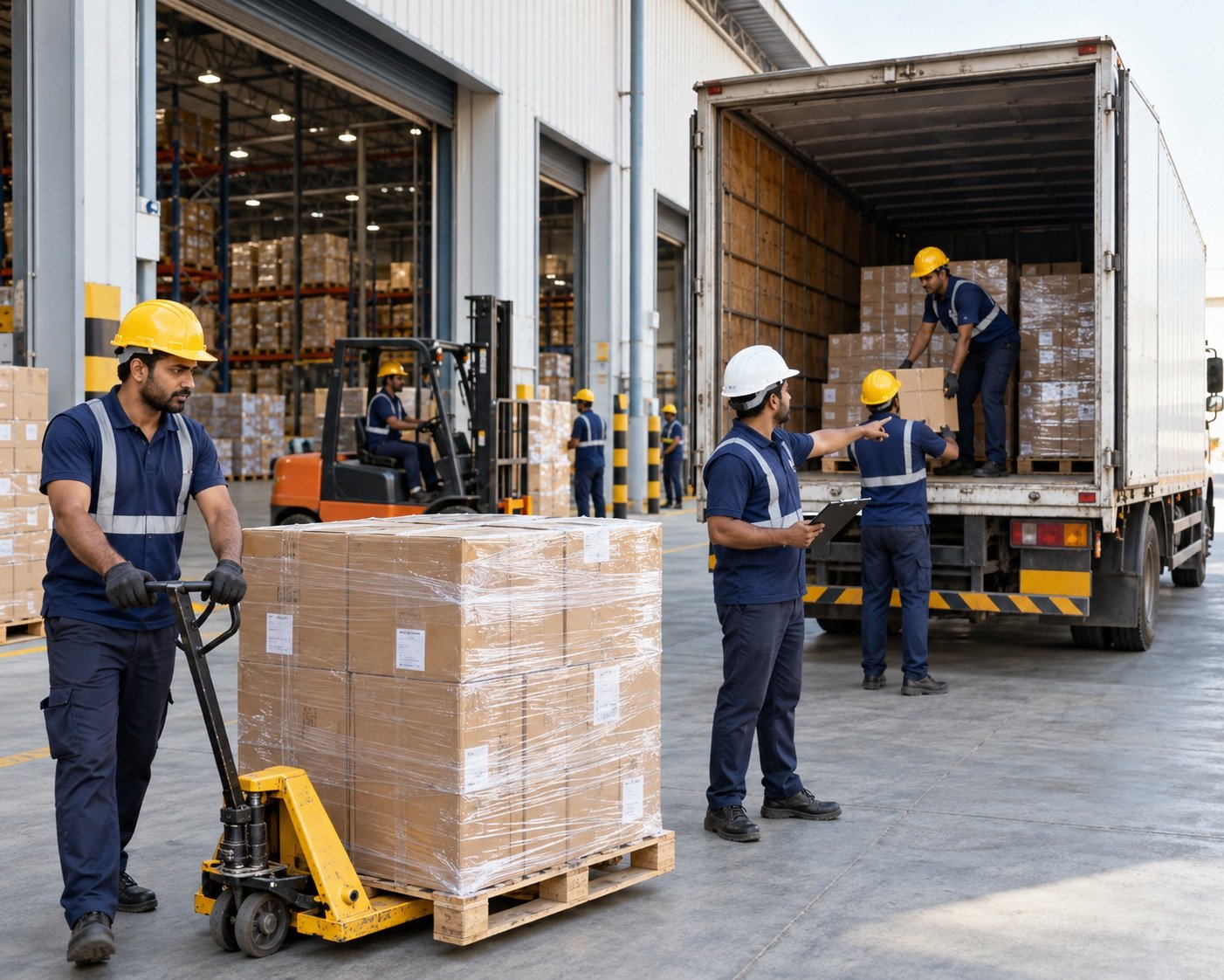 Indian logistics team coordinating cargo movement